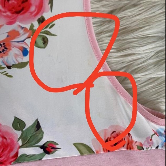 Boutique sz M color blocked black and white stripped pink floral tank top shirt - Picture 11 of 17